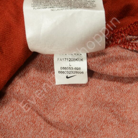 Nike Iowa State Cyclones Pullover Mens L Cardinal Red Gold On Field 1/4 Zip - Picture 7 of 7